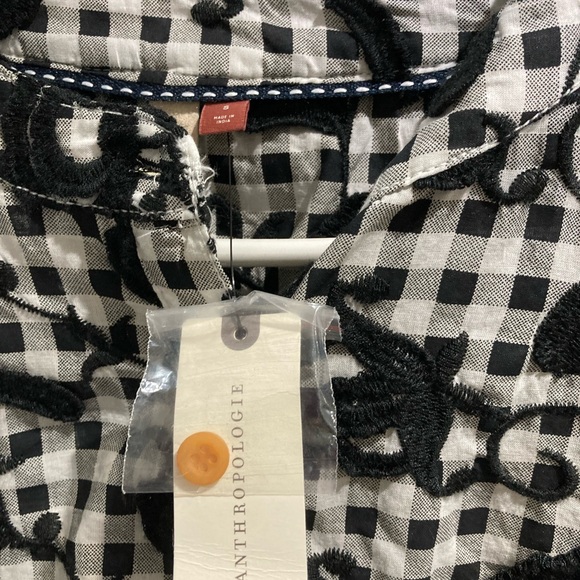 Anthropology Embroidered Peasant Top Small - Picture 4 of 4